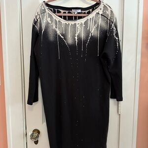 Emerson Fry Black and White sweatshirt Mini Dress sz. S